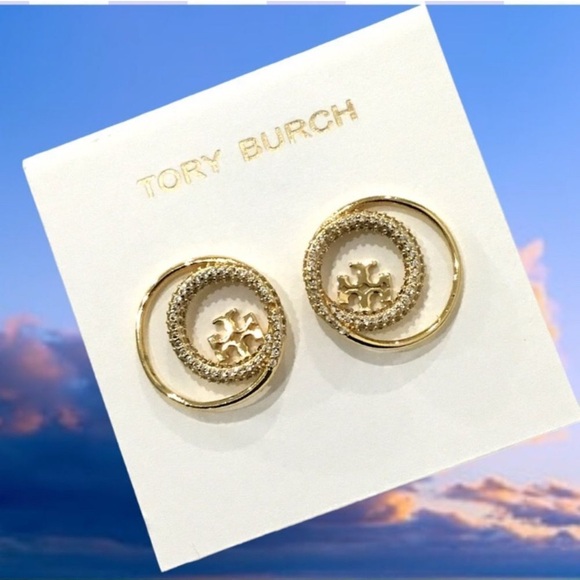 Tory Burch Jewelry - Tory Burch Gold Double Circle Earrings